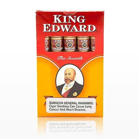 King Edward cigars packaging with a portrait of King Edward VII on a white background