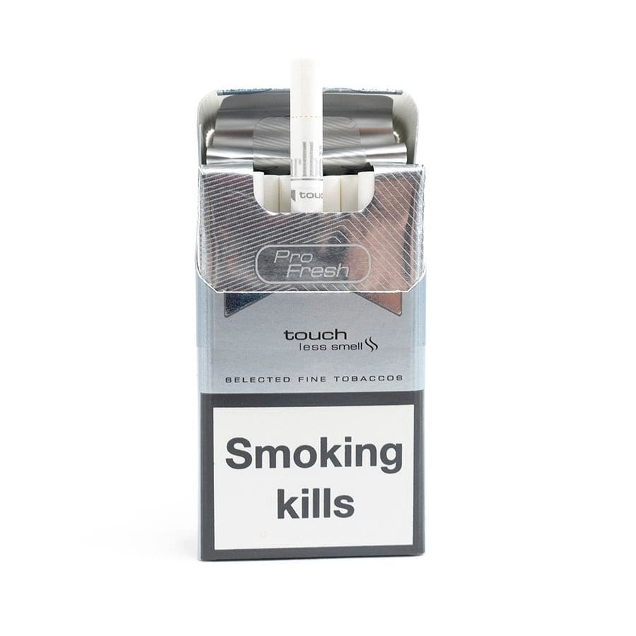 Marlboro Silver Touch Less Smell cigarette Opened