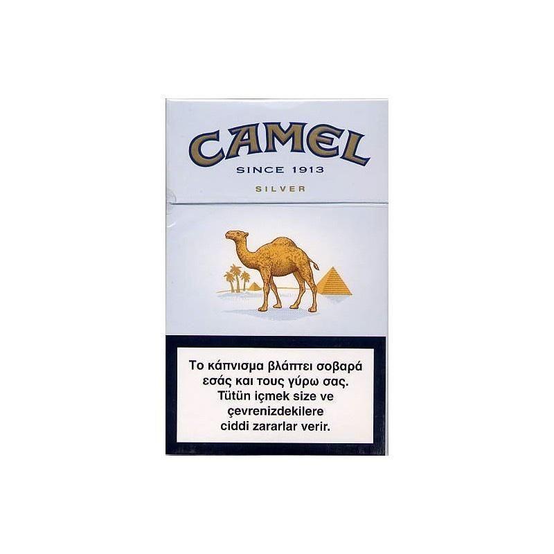 camel silver cigarette pack