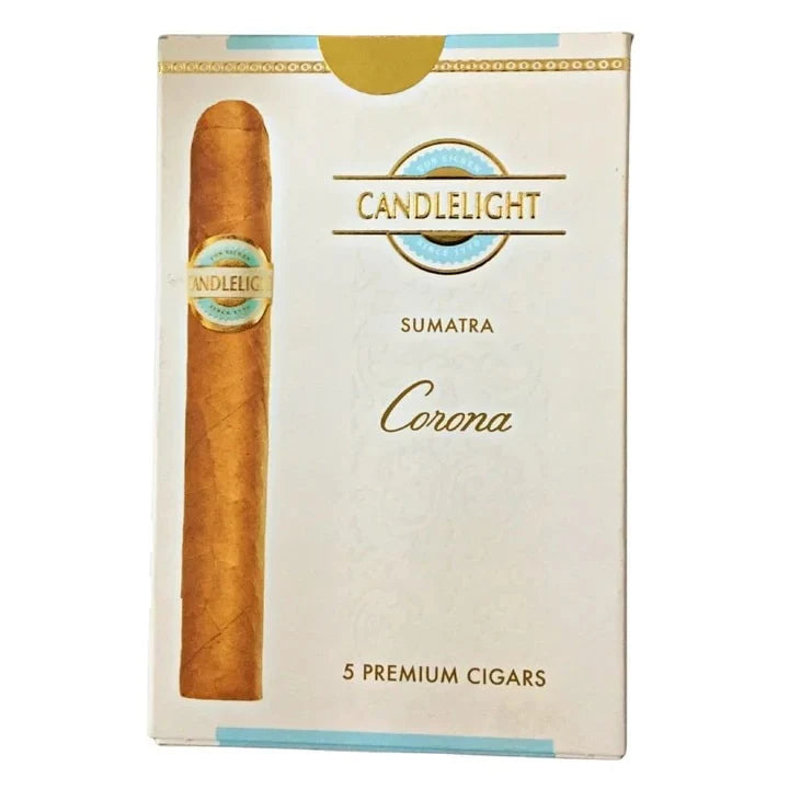Candlelight Sumatra Corona cigars packaging on a white background