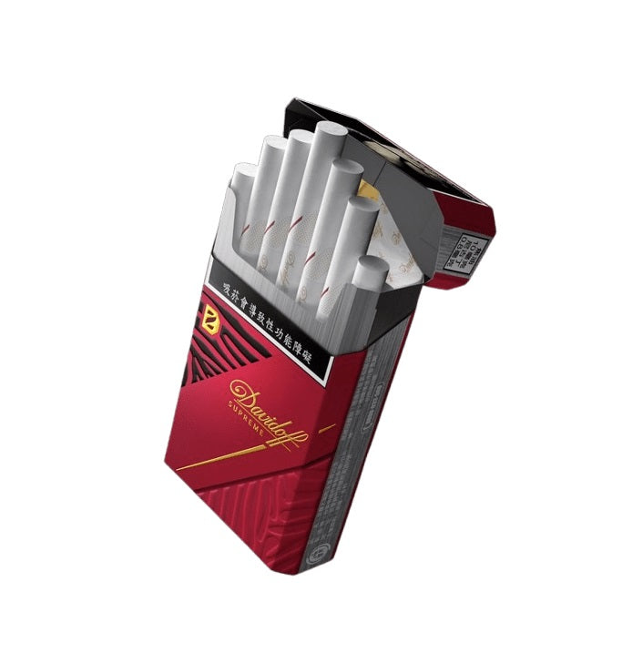 Davidoff supreme cigarette pack opened