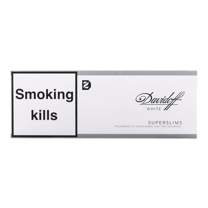 Davidoff white superslim cigarettes carton