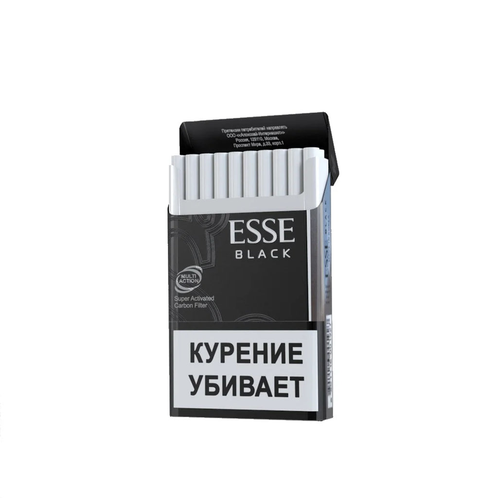esse black cigarette pack