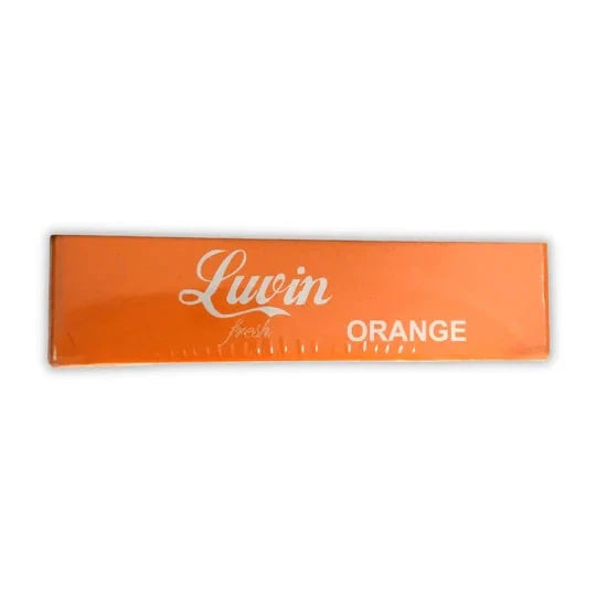 Orange packaging with 'Luvin' branding and 'ORANGE' text on a white background