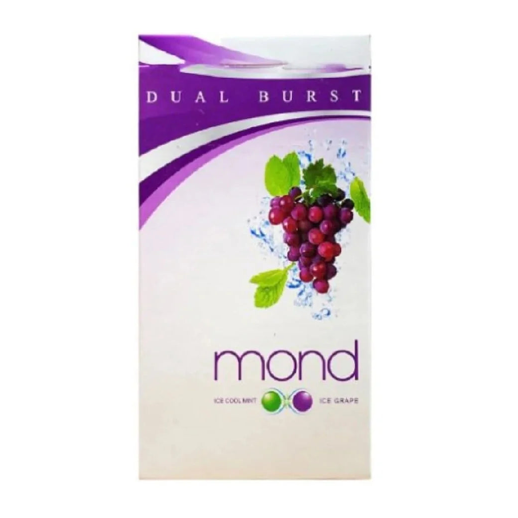 Mond Dual Burst ice cool mint ice grapes packaging on a white background