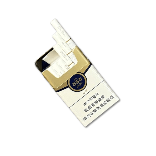 state express 555 gold pearl cigarette - opened pack